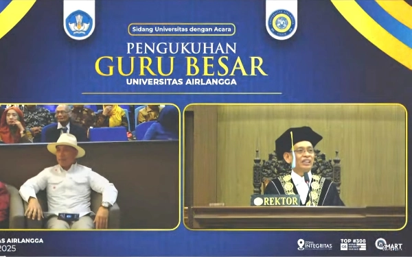 Thumbnail Arum Sabil Hadiri Pengukuhan Gubes Unair, Apresiasi Prof Lilis  Kendalikan Pencemaran Mikroplastik