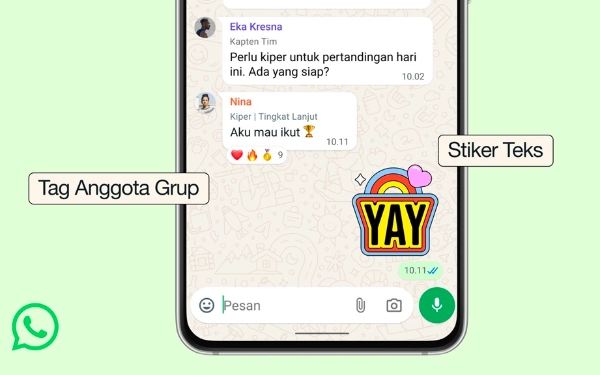 Thumbnail Berita - WhatsApp Umumkan Tiga Fitur Baru di Obrolan Grup, Yuk Langsung Gunakan!