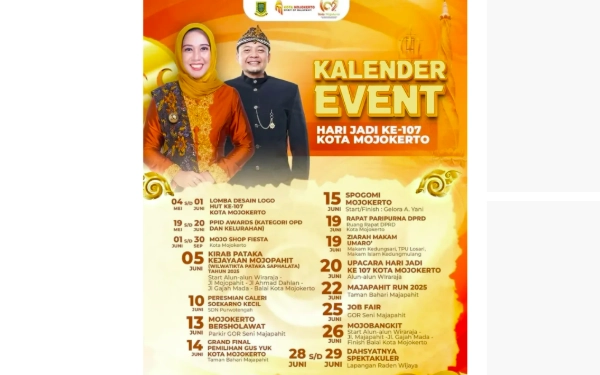 Thumbnail Berita - Ini Rangkaian Acara Hari Jadi Ke-107 Kota Mojokerto, Full sepanjang Juni 2025!