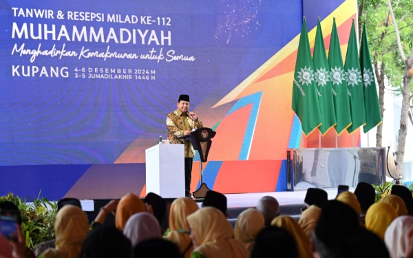 Presiden Prabowo Apresiasi Kontribusi Muhammadiyah, Singgung Presiden Soekarno dan Jenderal Soedirman