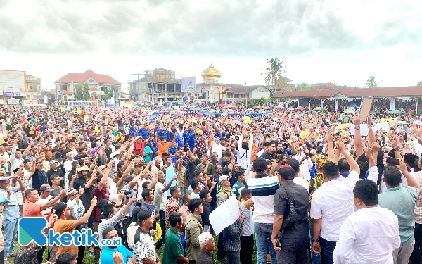 Deklarasi Paslon SARan di Abdya Sebabkan Kemacetan, Diperkirakan Capai 10 Kilometer