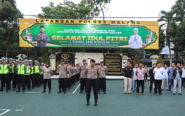 Thumbnail 556 Petugas Gabungan Jaga Malam Takbiran di Kabupaten Malang