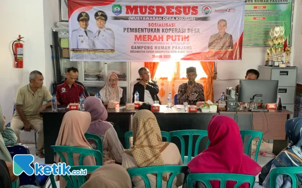 Thumbnail Berita - Koperasi Merah Putih Syariah Rumah Panjang Abdya Terbentuk, Diapresiasi DPMG Aceh