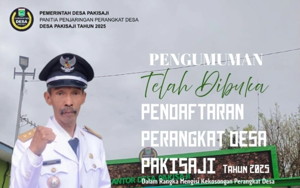 Thumbnail Pemerintah Desa Pakisaji Kabupaten Malang Resmi Buka Dua Formasi Perangkat Desa 2025, Simak Persyaratannya!