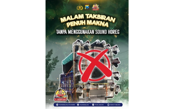 Thumbnail Polres Malang Imbau Tidak Gunakan Sound Horeg dan Petasan Saat Malam Takbir