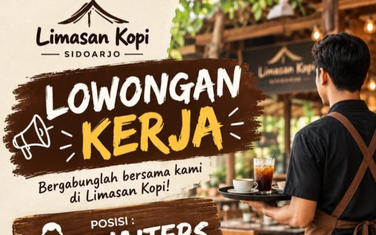 Thumbnail Berita - Ingin Bekerja di Kafe Estetik Pinggir Sawah? “Limasan Kopi” Sidoarjo Butuh Waiters