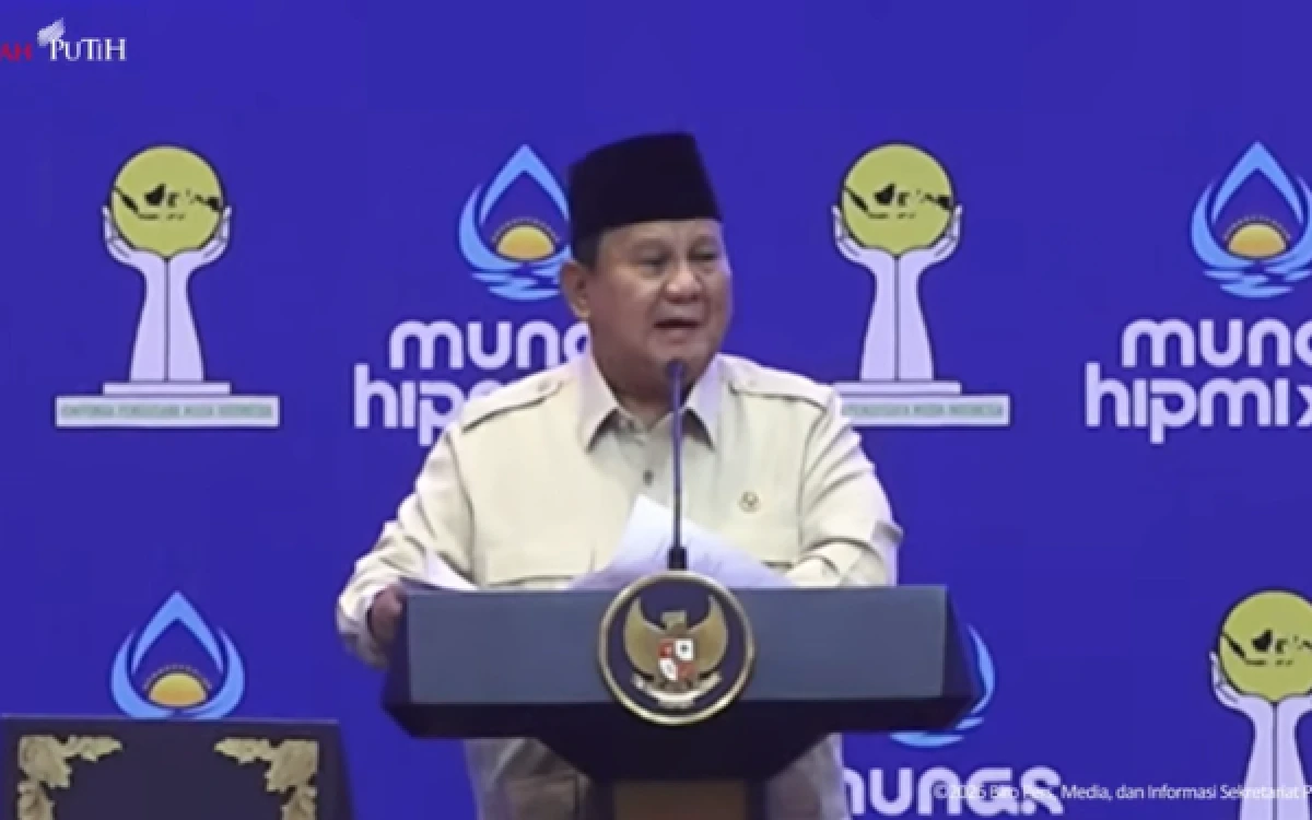 Thumbnail Berita - Buka Munas HIPMI, Kelakar Presiden Prabowo: Jangan Macem-Macem, Aku Tahu Kelakuanmu Semua!