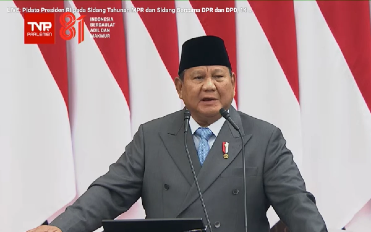 Thumbnail Berita - Prabowo Sampaikan Dua Pidato Hari Ini di Sidang Tahunan MPR dan Sidang Bersama DPR-DPD RI, Ini Susunan Acaranya