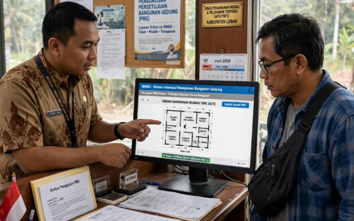 Thumbnail Berita - Tak Perlu Antre, Warga Lebak Bisa Urus PBG dari Rumah via Online