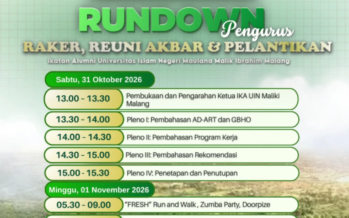 Thumbnail Berita - UIN Malang Gelar Reuni Akbar dan Pelantikan Pengurus, Cek Jadwal Lengkap dan Rangkaian Acaranya