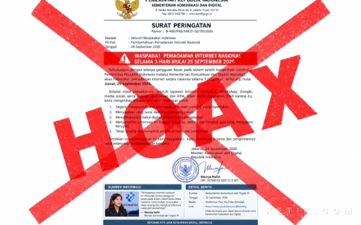 Thumbnail Berita - Hoaks Internet Padam 3 Hari, Komdigi Gandeng APH Telusuri Penyebar