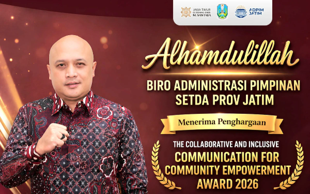 Thumbnail Berita - Berdedikasi Kawal Komunikasi Publik Pemprov Jatim, Biro Adpim Diganjar Penghargaan