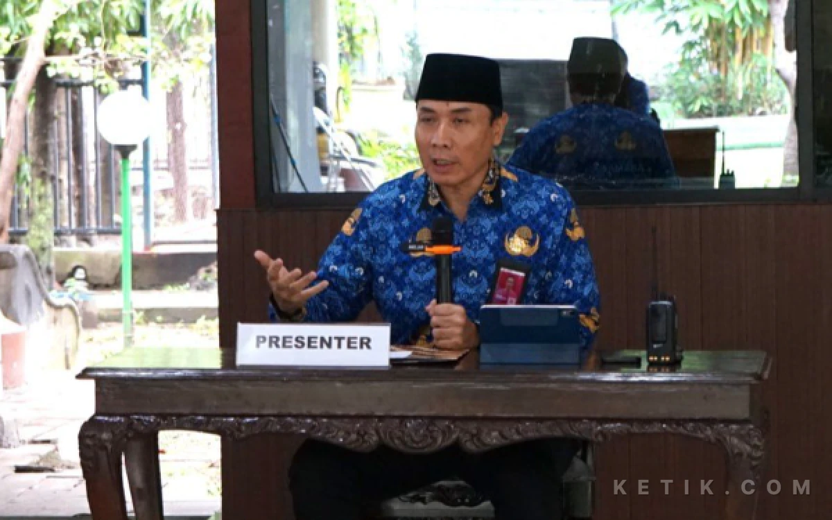 Foto Kepala Inspektorat Kabupaten Sidoarjo Andjar Surjadianto saat mempresentasikan program-programnya  di Pendopo Delta Wibawa beberapa waktu lalu. (Foto: Fathur Roziq/Ketik.com)